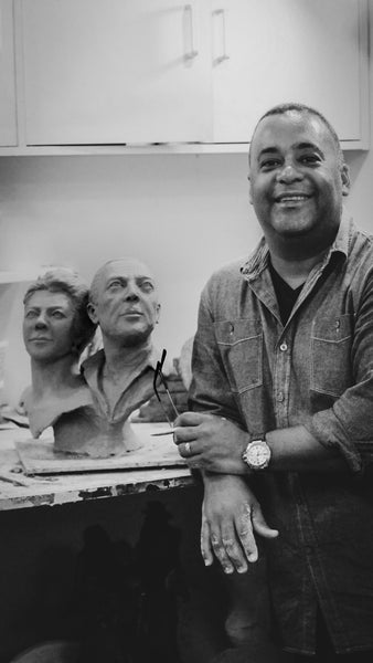  Sculptor Wayne Headley | The Grands | Stoneware Portrait Sculpture | My Grandparents |  Alvin Marriott
