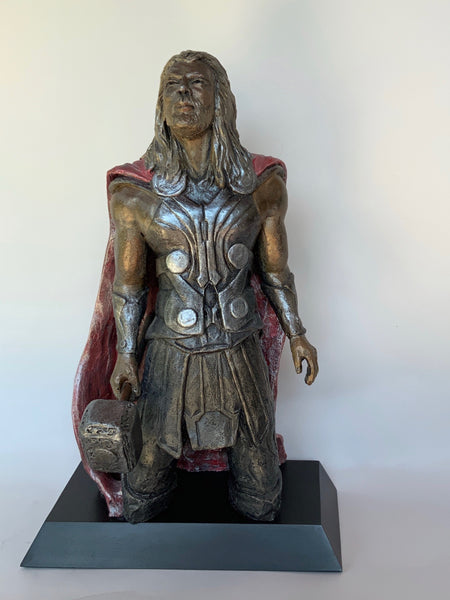 Headley Sculptures | Stoneware Sculpture | The Avengers | Thor | Super Hero | Prince | Son Of Odin | God of Thunder | Hammer-Wielding | Lightening