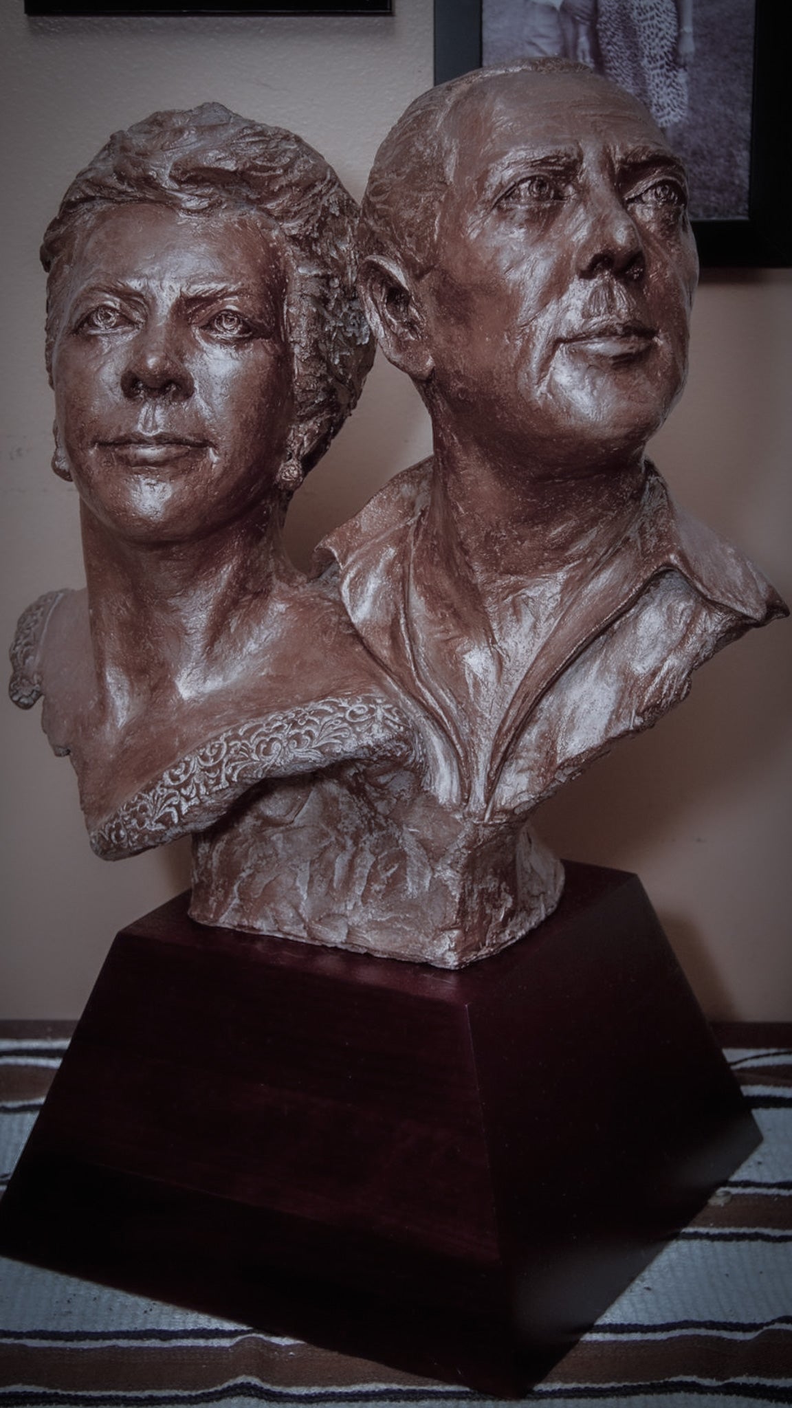 The Grands | Stoneware Portrait Sculpture | My Grandparents |  Alvin Marriott