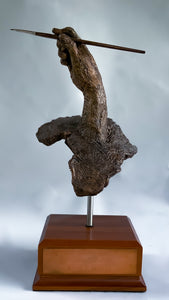 African Artist | Custom Award | Trophy | Right hand with paint brush poised emerges from the African Continent