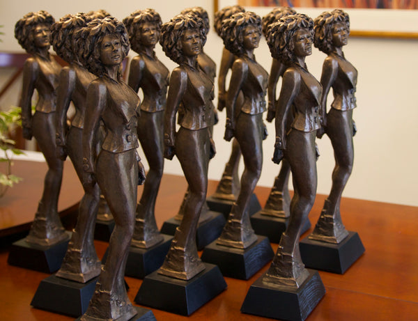 Strength and Focus | Resin Award | Trophy | African American Woman | Grace & Style | Multiple pieces during production