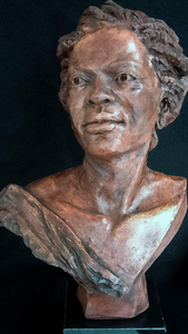 * Ms.Rosa | Stoneware | Portrait Sculpture | African | Beauty | Braids
